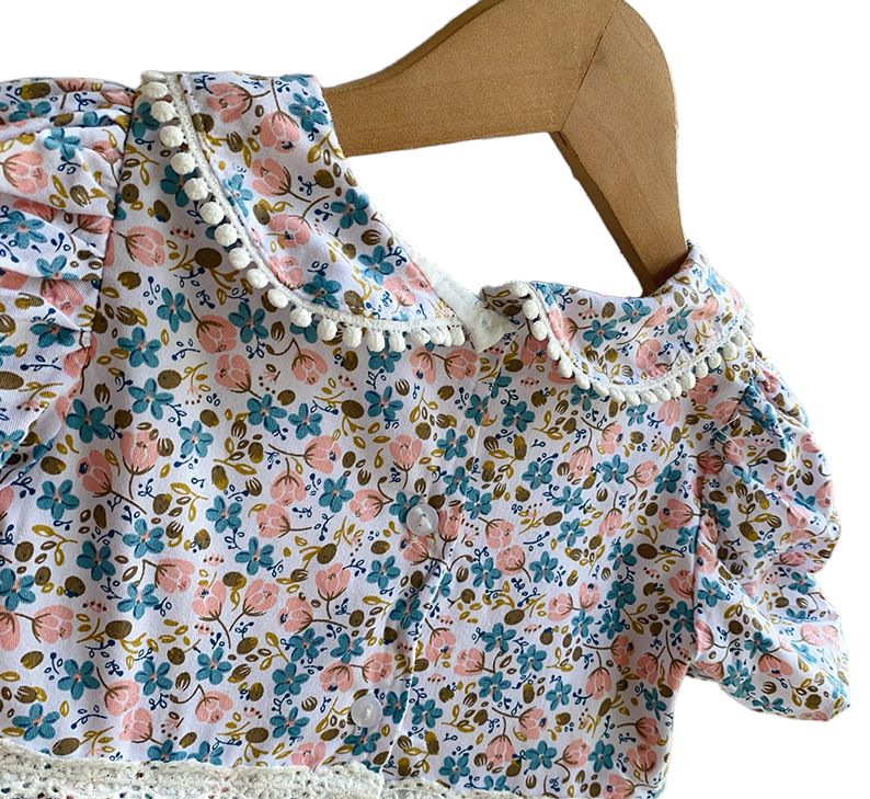 Floral Summer Dress with Peter Pan Collar