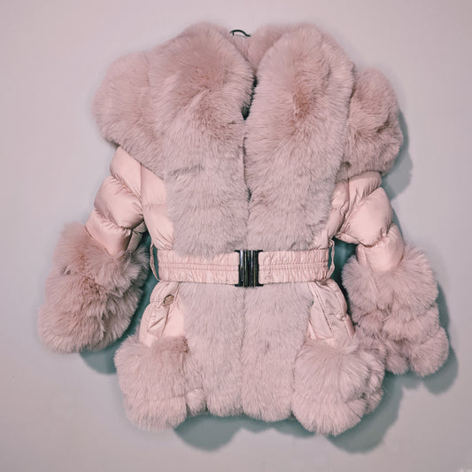 Pink Faux Fur Coat