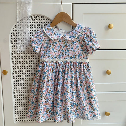 Floral Summer Dress with Peter Pan Collar