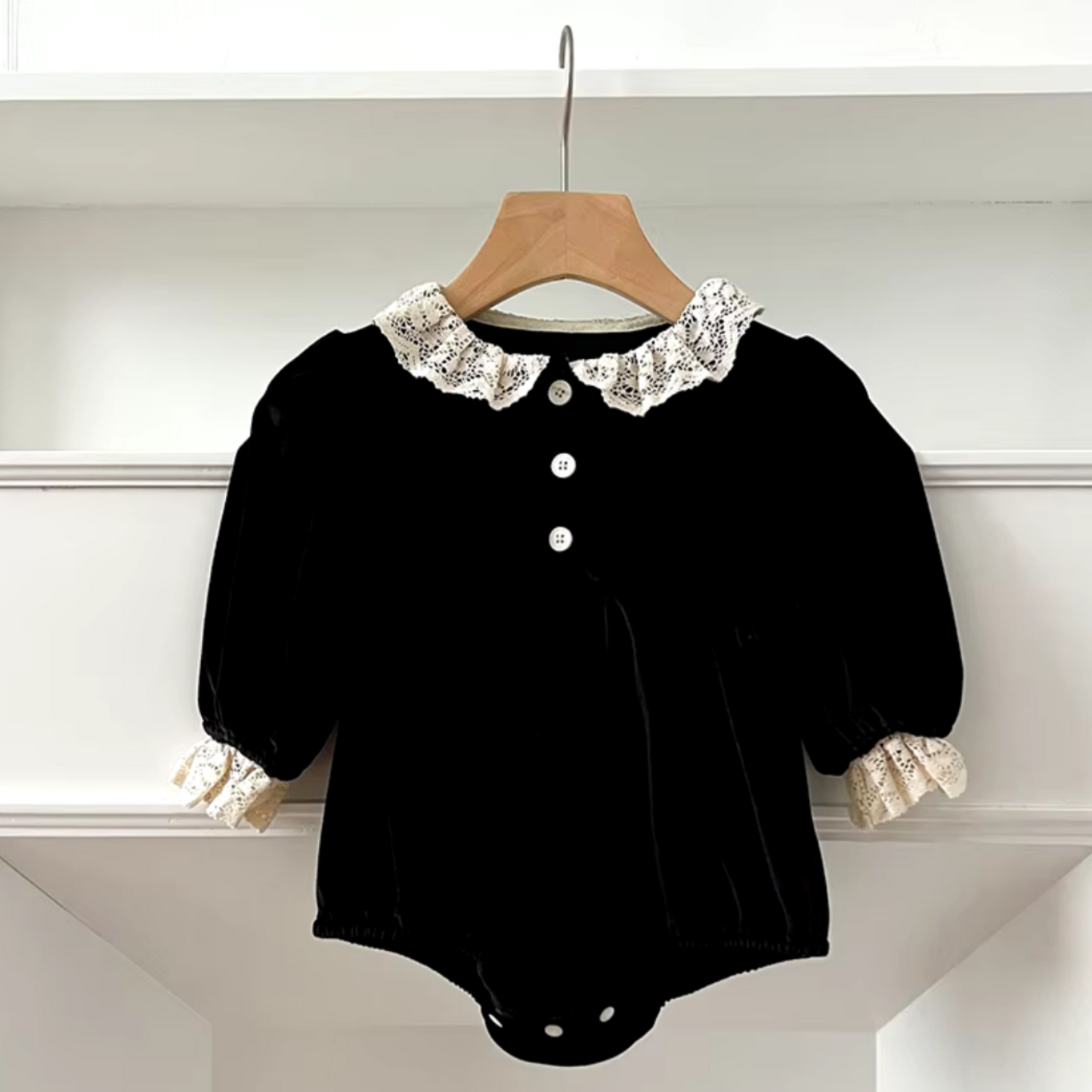 Black Velvet Romper