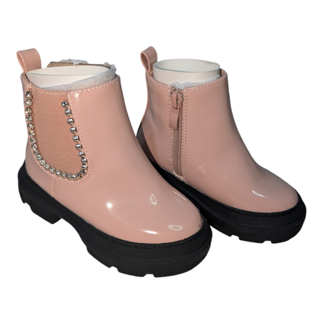 Girls Pink Chelsea Boots