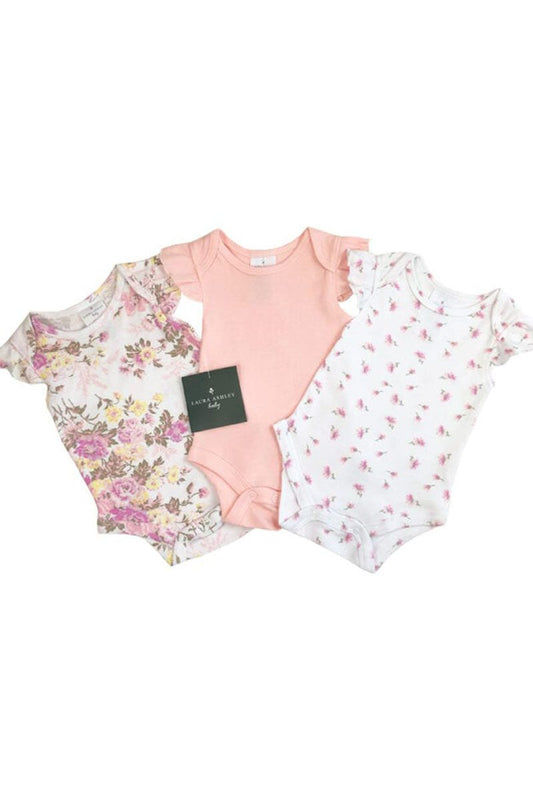 Laura Ashley 3 Pack Floral Bodysuits