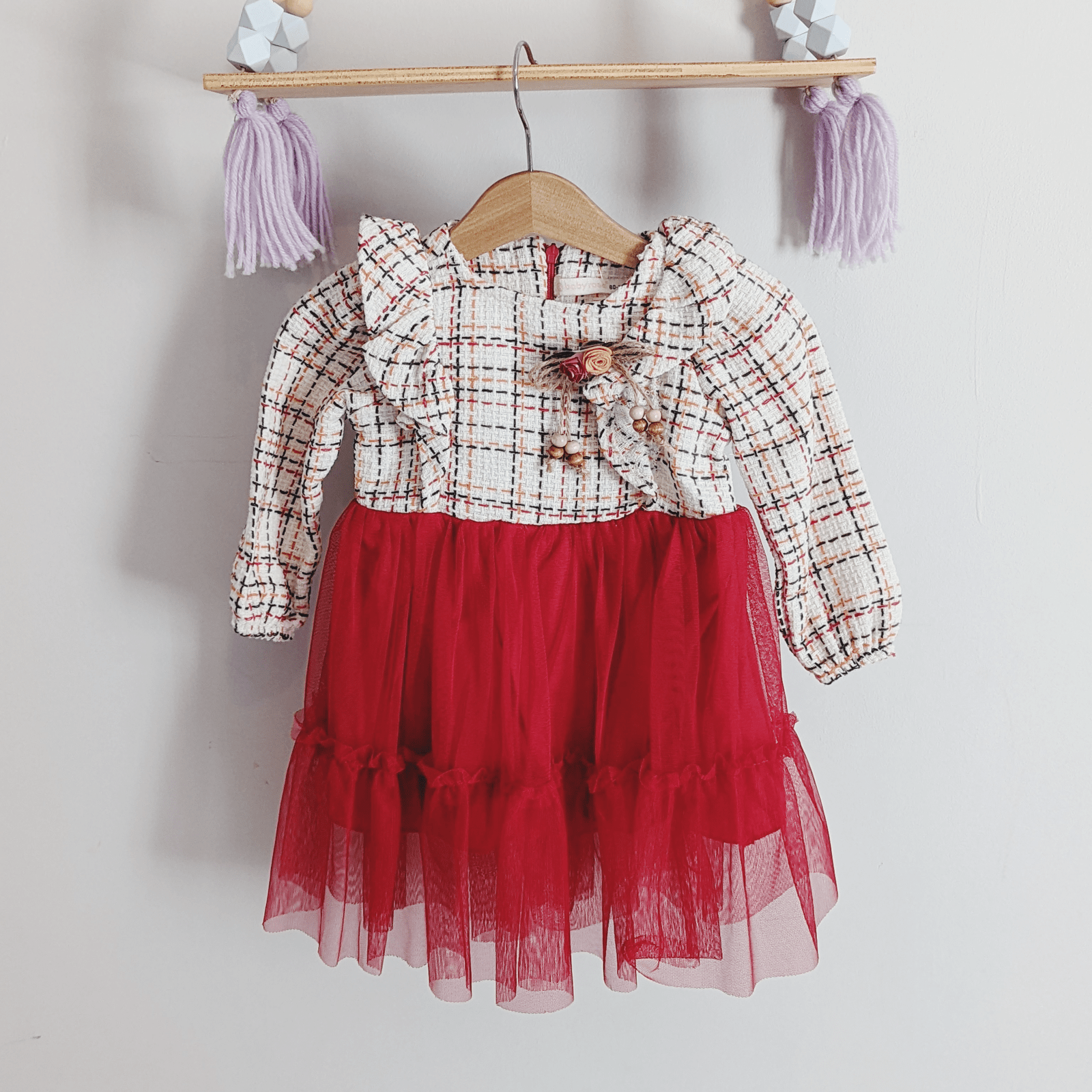 Girls Red Tulle Dress