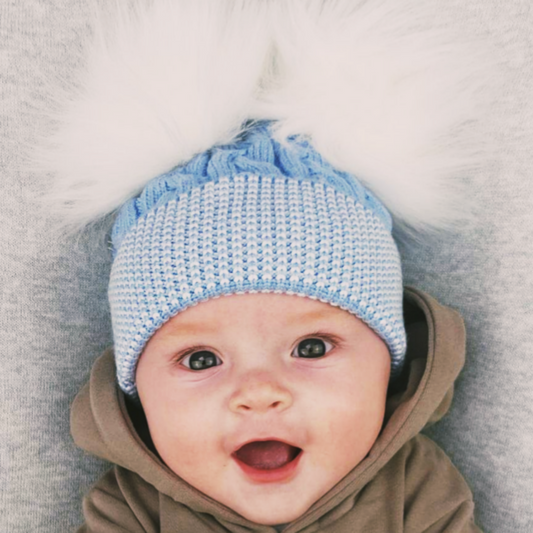 Fluffy Double Pom Pom Hats